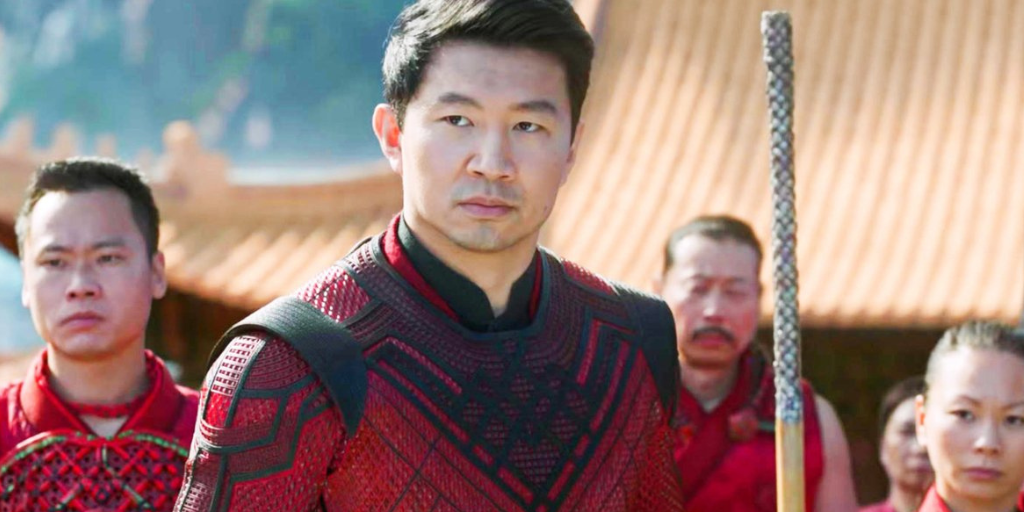 Simu Liu in character as Shang-Chi.