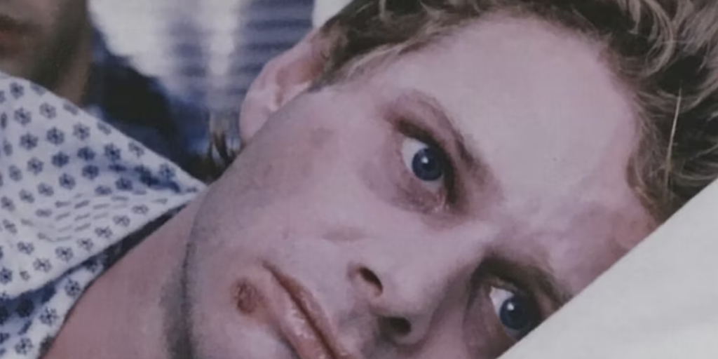 A male character in Buddies struggles with the symptoms from AIDS.