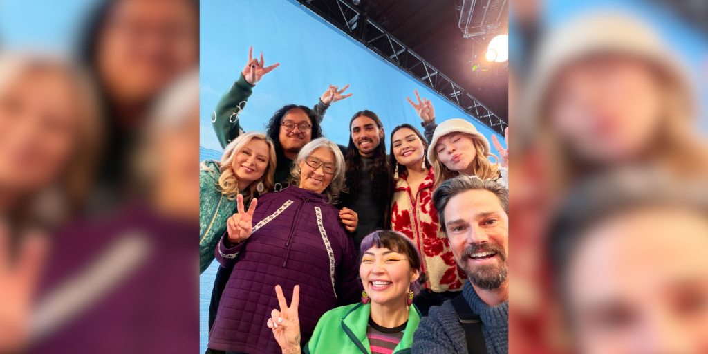 Behind the scenes photo from North of North Season 2 production. (Credit: Netflix)