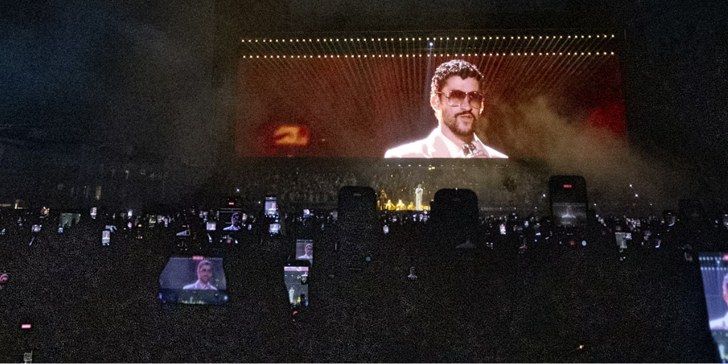 Bad Bunny performs on stage on Dec. 11, 2025, in Mexico City, Mexico. Emma McIntyre/Getty Images
